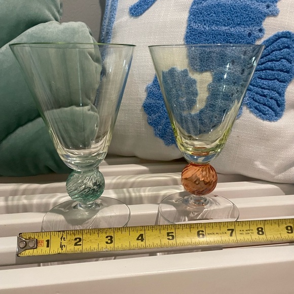 Set Of 2 Southern Living At Home Tango Water Iced Tea Goblets Multicolor Glass - Picture 7 of 16